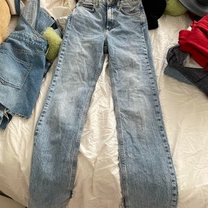 Zara Blue Jeans sz 2 with ankle slit